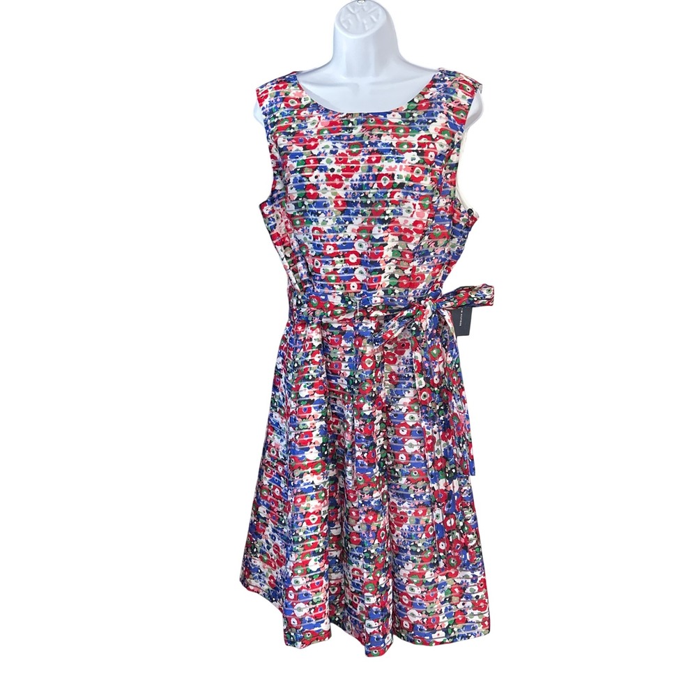 NWT Tommy Hilfiger Floral Fit Flare Dress Cottagecore Preppy Garden Party